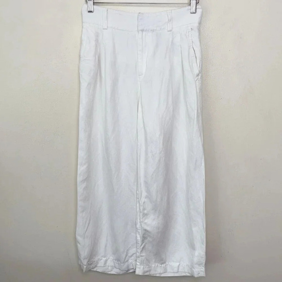 Banana  Republic Womens Petite 6 Wide Leg Linen Cropped Pant - Picture 2 of 13